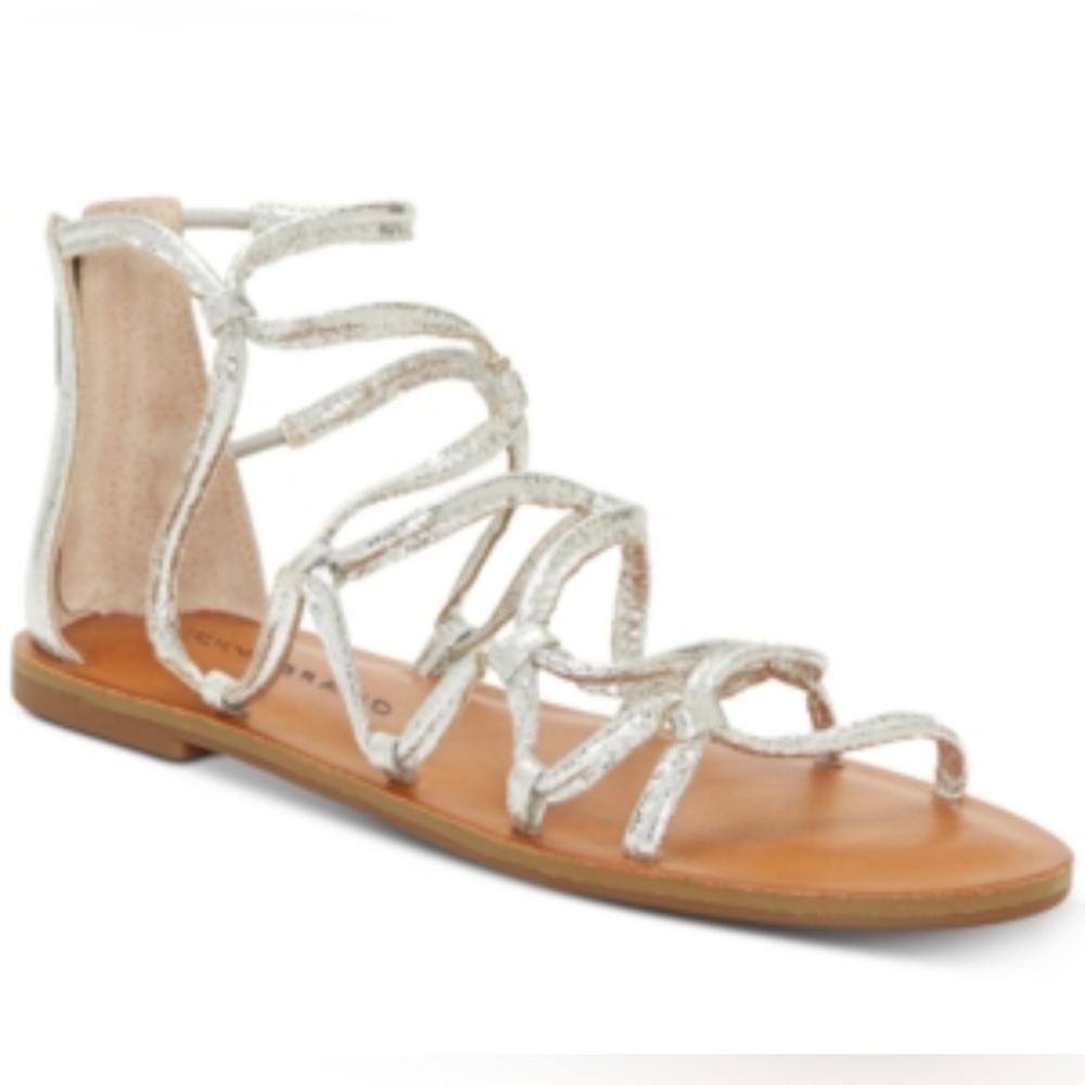 Lucky Brand Metallic Gladiator Sandals, Never Worn 8.5